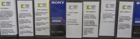 Video cassettes digitised within the framework of the DCA project (photograph: WRO Art Center).